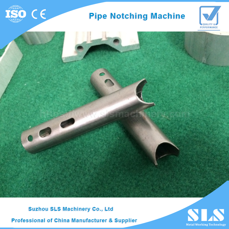 Tubo de acero metálico Angulgo de tubo hidráulico Notcher Notcher Tipeut Tipe End Arc Punching and Notching Machine