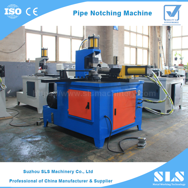 Tubo de acero metálico Angulgo de tubo hidráulico Notcher Notcher Tipeut Tipe End Arc Punching and Notching Machine
